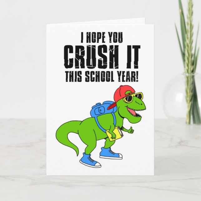 Back to school Dinosaur Kort (Framsida)