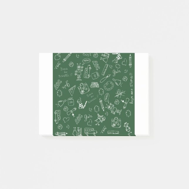 back to school doodles post-it block (Framsida)