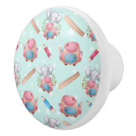 Back to school Elephant Mönster Knopp