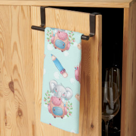 Back to school Elephant Mönster Kökshandduk