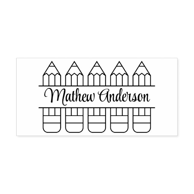 Back to school Family Namn Theme Stämpel (Tryck)