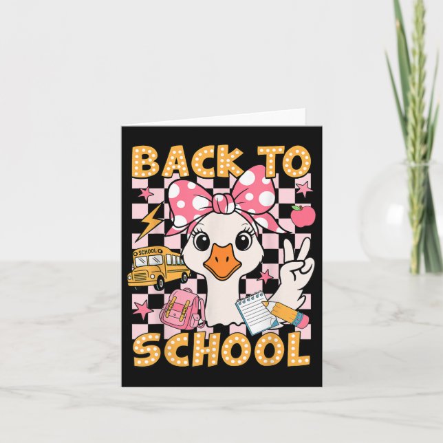 Back to school-Fåniget går över till Scho-dagen Kort (Framsida)
