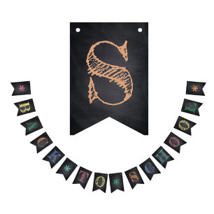Back to school Färgad Chalkboard-Dekoration Vimplar