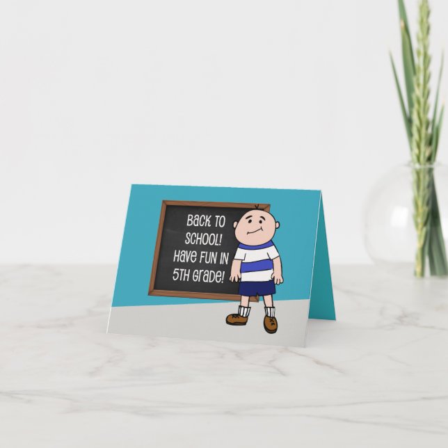 Back to school femte Klass Student Kort (Framsida)