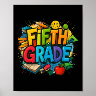 Back to school femte Klass-teamet Lycklig första d Poster