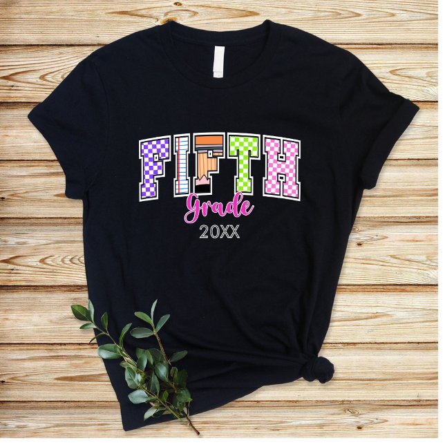 Back to school femte Klass Varsity T-Shirt (Skapare uppladdad)