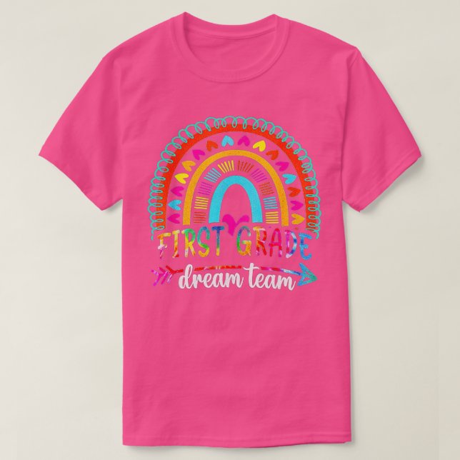 Back To School First Grade Dream Team Students Tea T Shirt (Design framsida)