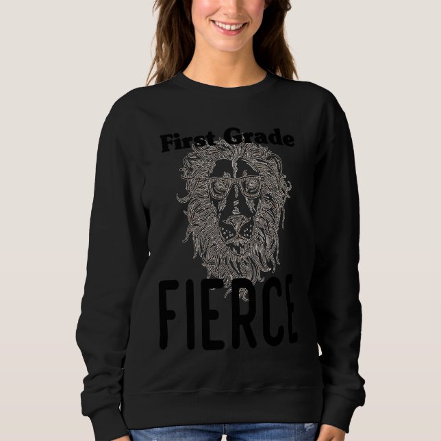 Back to School First Grade Fierce Lion funny cute  T Shirt (Framsida)