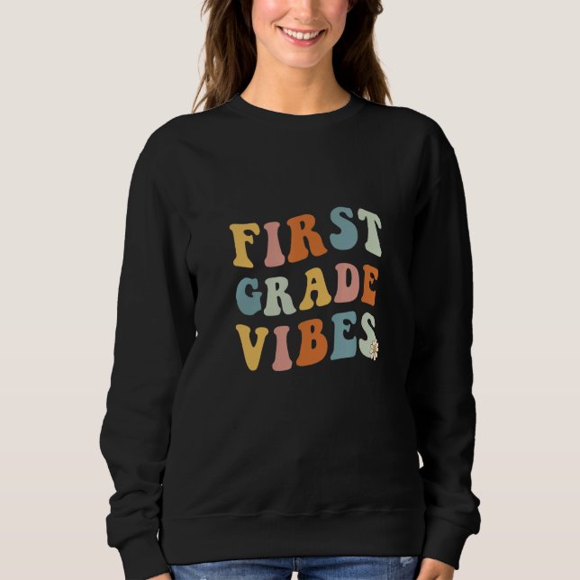Back To School First Grade Vibes Teacher 1st Women T Shirt (Framsida)