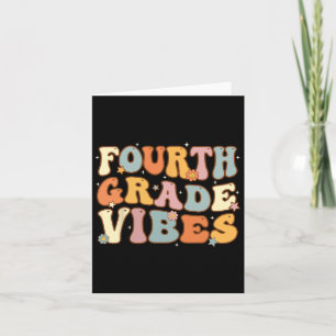 Back to school Fjärde Klass Vibes Student Lärare Kort