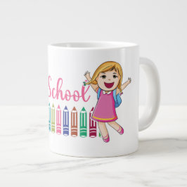 back to school flicka jumbo mugg