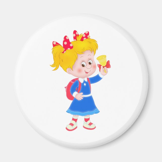 Back to school flicka magnet (Framsidan)