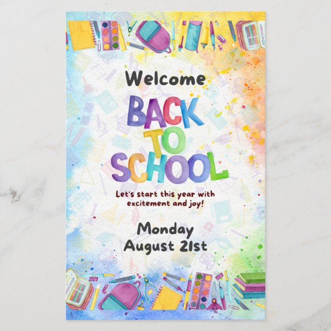 Back to school Flyer (Framsidan)