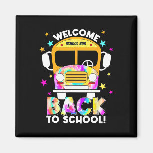 Back to school för Buss-förare Transport-diskett Magnet