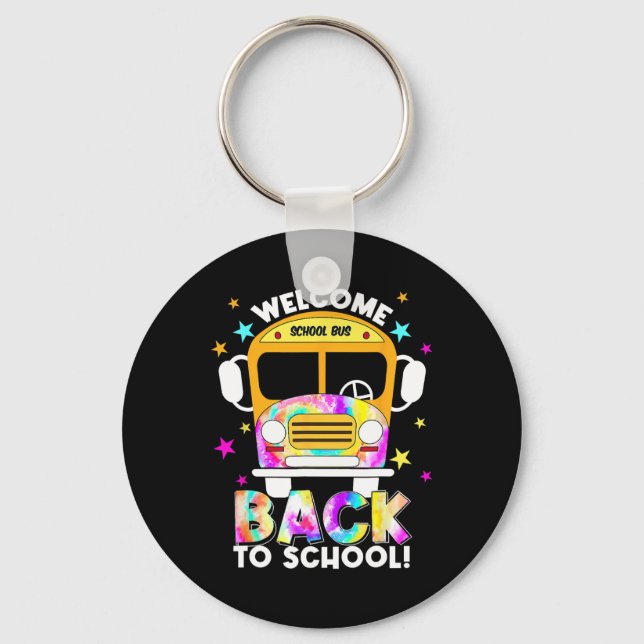 Back to school för Buss-förare Transport-diskett Nyckelring (Framsida)