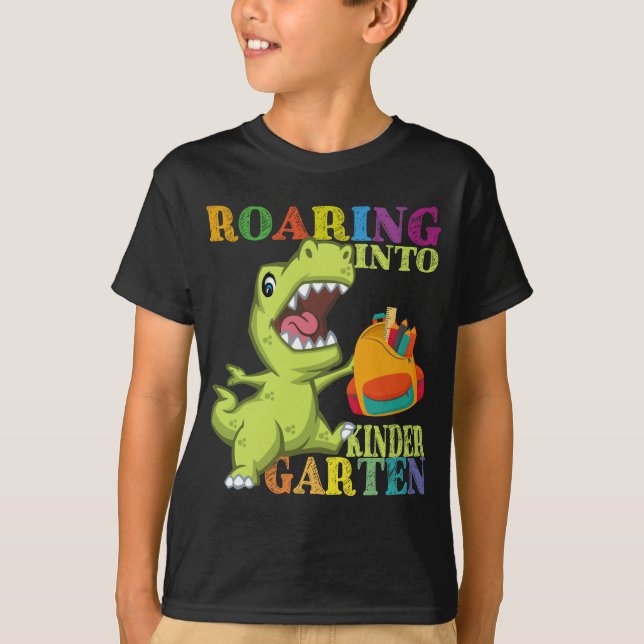 Back to school för dagisDinosaur T Rex Shirt (Framsida)
