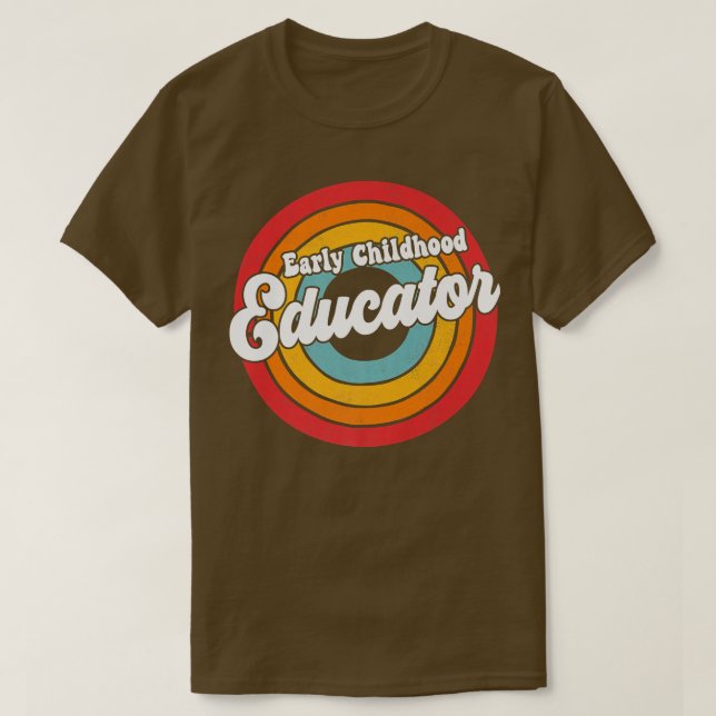 Back to school för lärare, barn i Retro Tidigt T Shirt (Design framsida)
