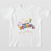 Back to school förser Shirt Colorful Doodle