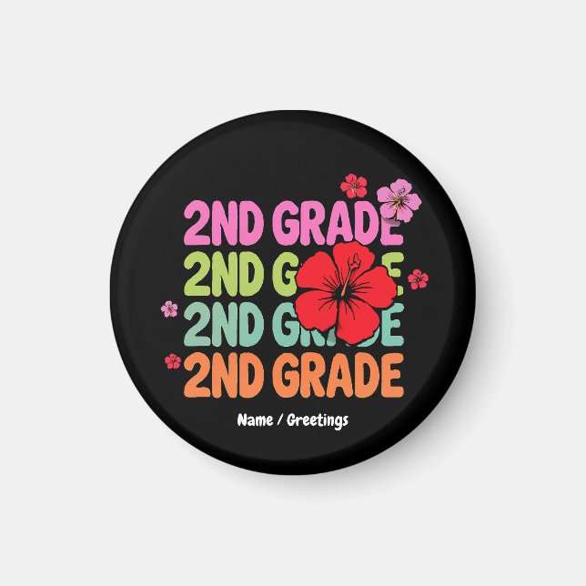 Back to school, första dagen i andra Klass Cute Magnet (Framsidan)