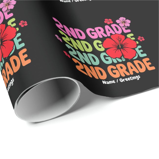 Back to school, första dagen i andra Klass Cute Presentpapper (Rullad Hörn)