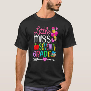 Back to school Första dagen Kid Little Miss sjunde T Shirt