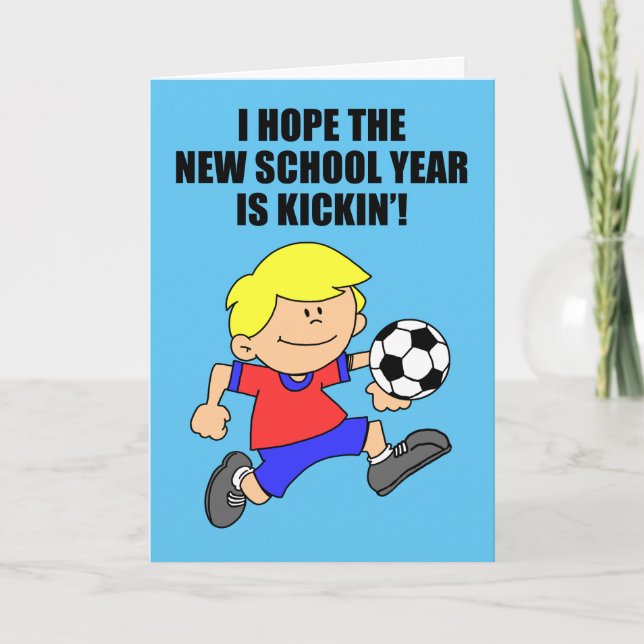 Back to school fotbollsspelare kort (Framsida)