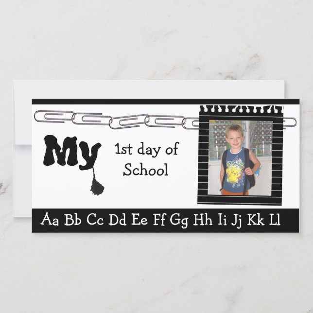 Back to school-fotokort (Framsida)