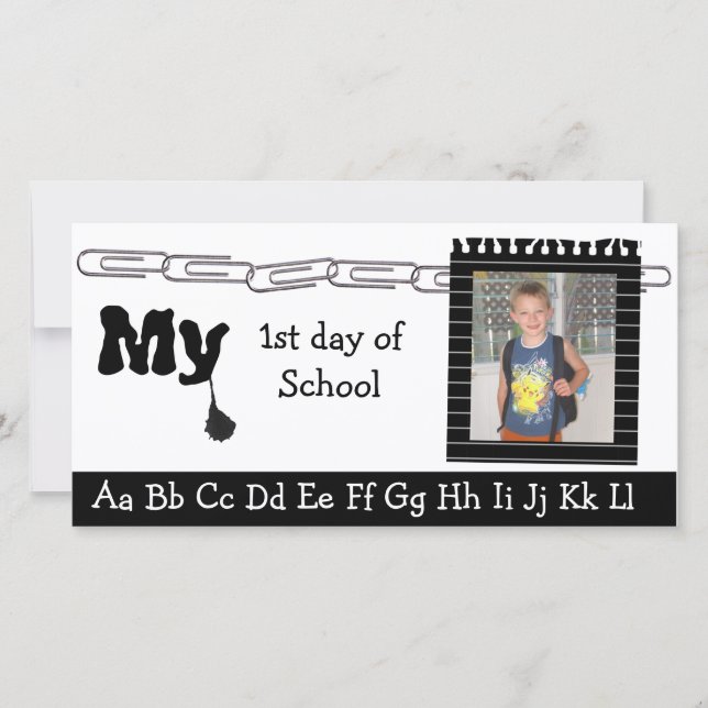 Back to school-fotokort meddelande (Framsida)