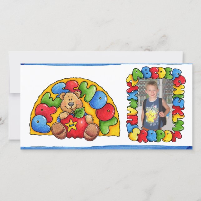 Back to school-fotokort meddelande (Framsida)