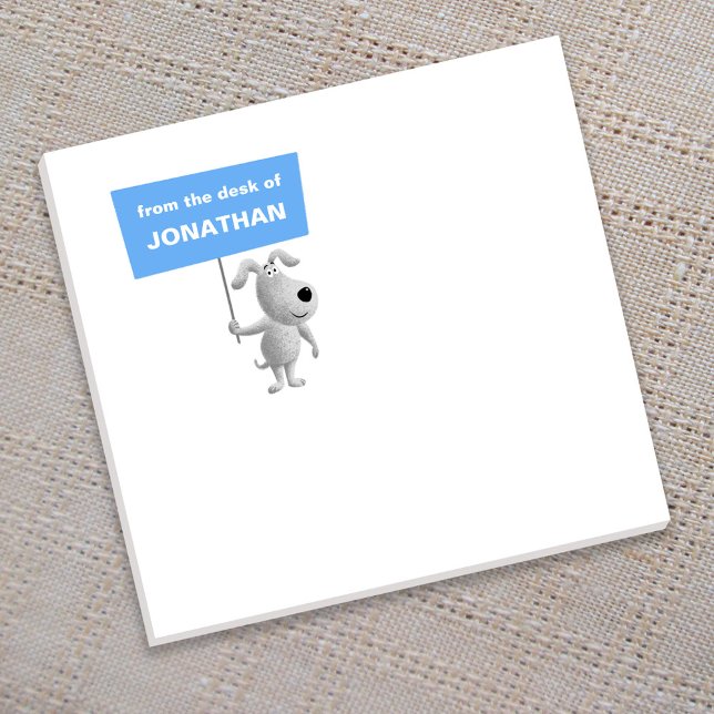 Back to school Funny Cute Tecknad Puppy Hund Post-it Block (Skapare uppladdad)