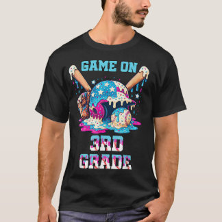 Back To School Game On Third Grade Baseball First T Shirt
