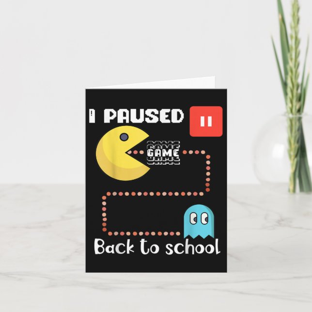 Back to school Gamer Squad I Pausade mitt spel Kort (Framsida)