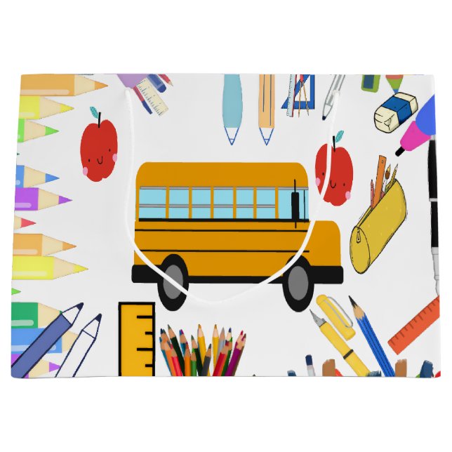 Back to school gift-säck med klassrum Inslag (Framsidan)