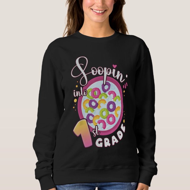Back To School Girl 1st Grade First Day Of School T Shirt (Framsida)