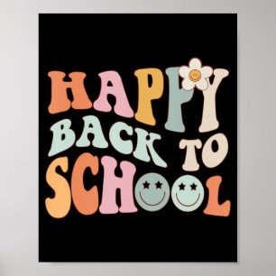 Back to school Gnoovy Retro Vintage första dagen S Poster