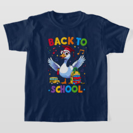 Back to school Goose - Färgfull Roligt T-Shirt Des
