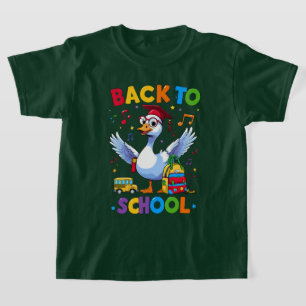 Back to school Goose - Färgfull Roligt T-Shirt Des