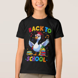 Back to school Goose - Färgfull Roligt T-Shirt Des
