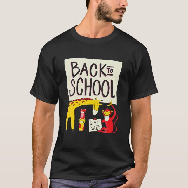 Back to school | Grådjur med masklärare S T Shirt (Framsida)
