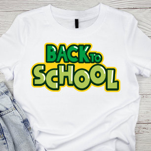 Back to school Grönt T Shirt