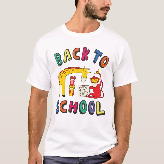 Back to school - Håll dig Säker T Shirt (Framsida)
