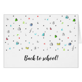 Back to school-hälsningskort. hälsningskort