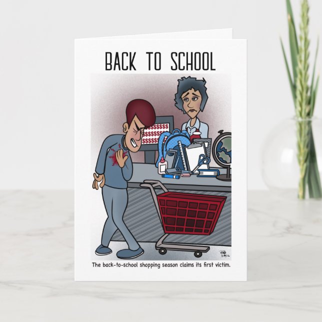 Back to school-hälsningskort kort (Framsida)