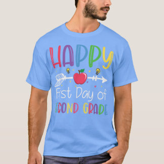 Back To School Happy First Day Of 2nd Grade Teache T Shirt