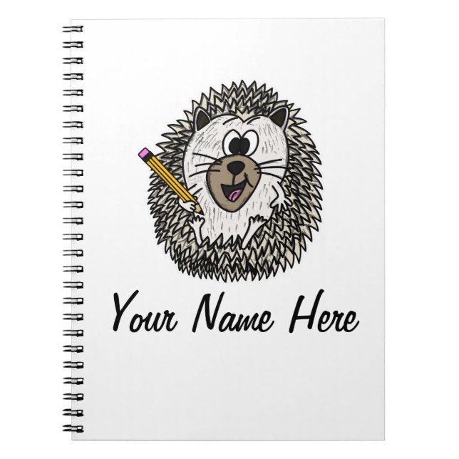 Back to school Hedgehog Funny Teacher Anpassningsb Anteckningsbok (Framsidan)