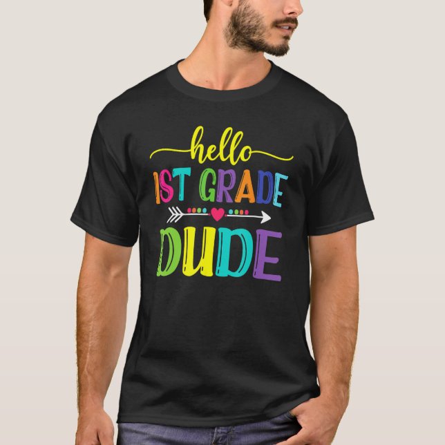Back to school Hej 1:a Klass Lärarstudium T Shirt (Framsida)