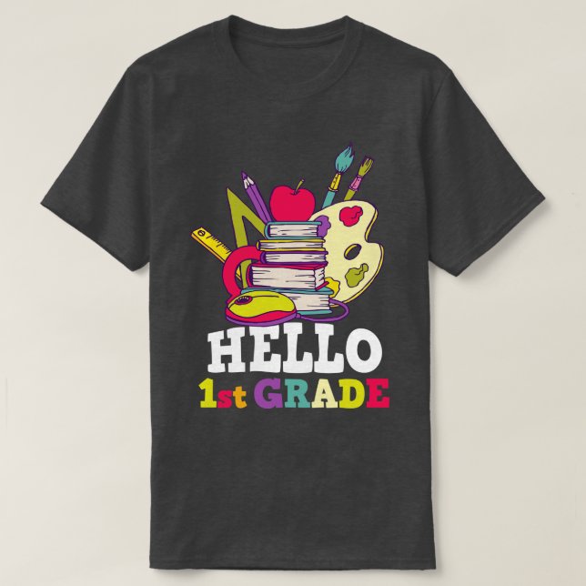 Back to school hej 1:a klass t shirt (Design framsida)