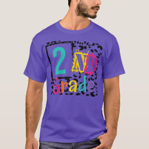 Back to school Hej 2:a Klass Leopard Teach Kärlek T Shirt