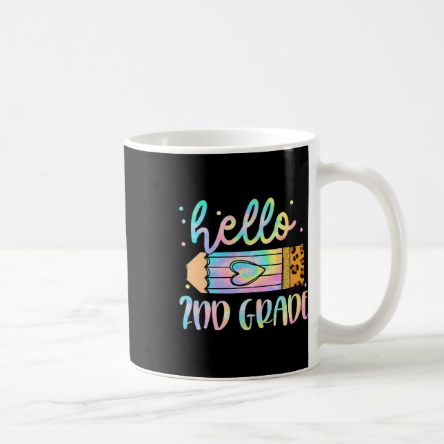 Back to school Hej 2:a Klass Leopard Tie Dye Pen Kaffemugg (Höger)
