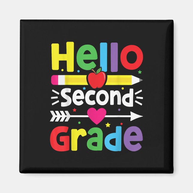 Back to school Hej andra Klass-gruppen andra Klass Magnet (Framsidan)